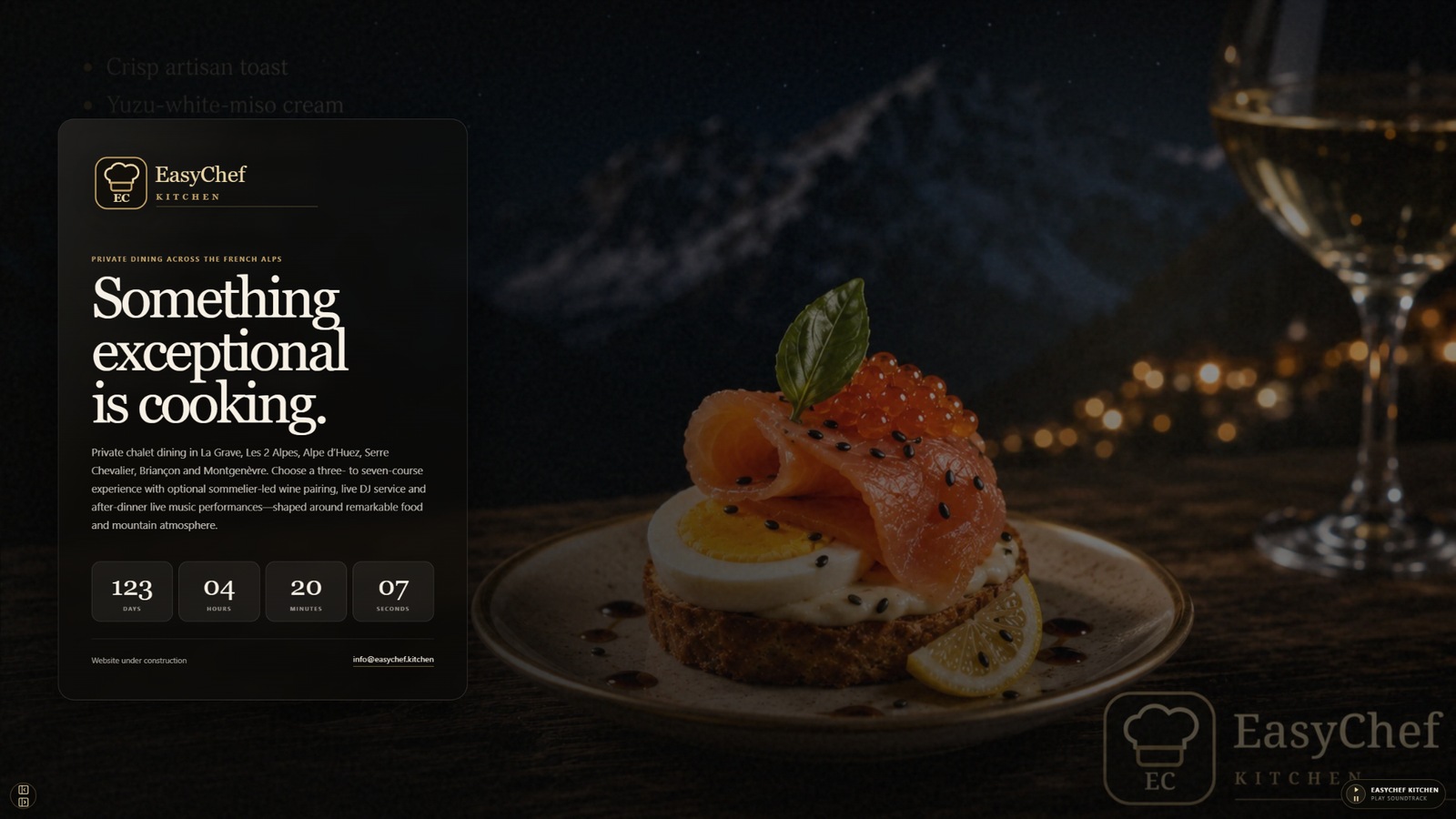 EasyChef Kitchen premium private dining platform
