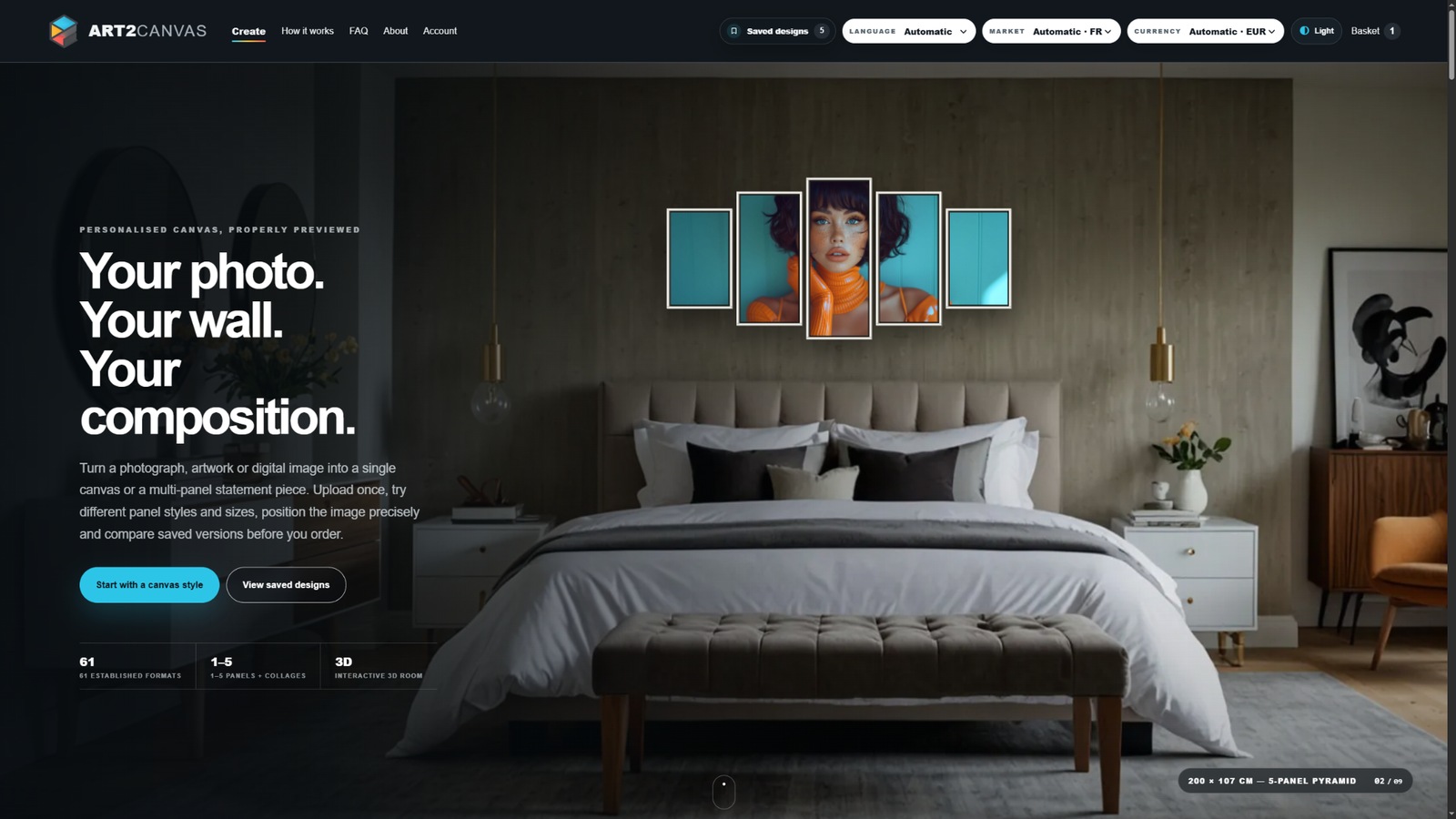 Art2Canvas configurable wall-art platform